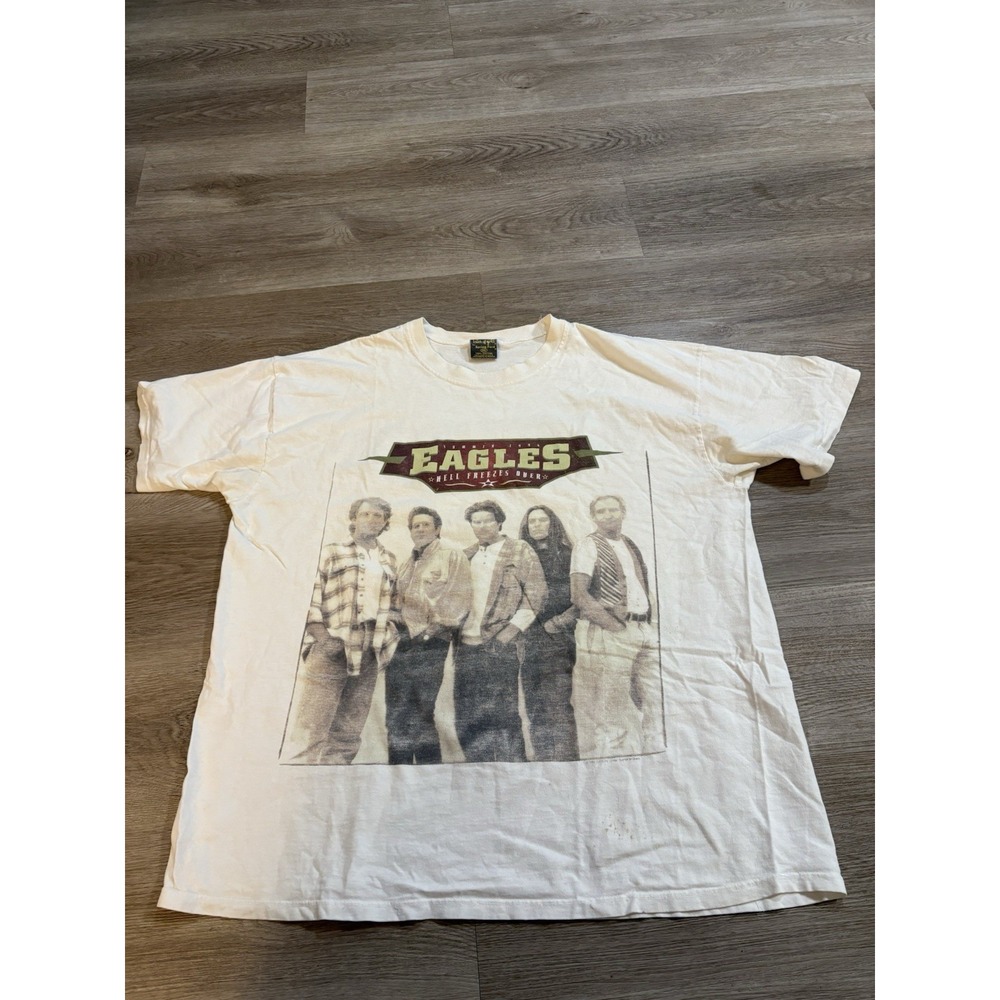 Vintage 90s 1994 Eagles Hell Freezes Over Tour Concert T-Shirt‎ mens 2XL White
